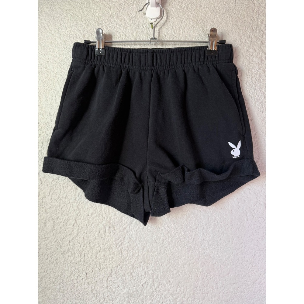 Playboy by PacSun‎ Black Playboy Bunny Logo Sweat Shorts Womens Size S